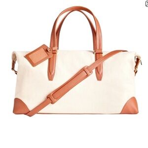 Henny + Lev weekender canvas travel tote bag. NWT.